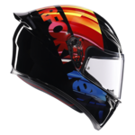 AGV K1 S Pulse 46 bukósisak Fekete/Piros/Sárga