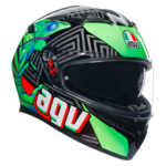 AGV K3 Kamaleon bukósisak Fekete/Piros/Zöld