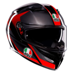 AGV K3 Striga bukósisak Fekete/Szürke/Piros