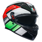 AGV K3 Wing bukósisak fekete/zöld/fehér/piros